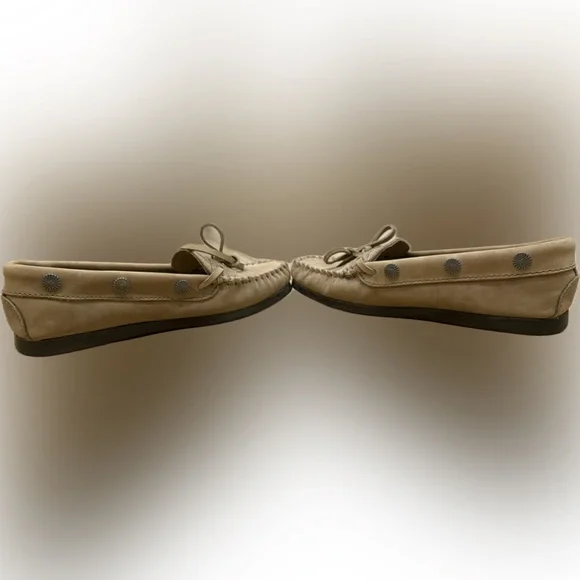 Minnetonka Women’s Suede Moccasin Loafers Tan Size 8 - Picture 6 of 7